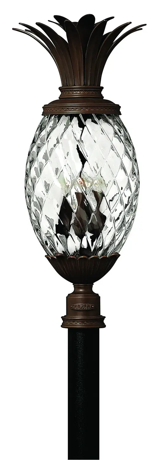 Plantation LED Post Top or Pier Mount Lantern in Copper Bronze