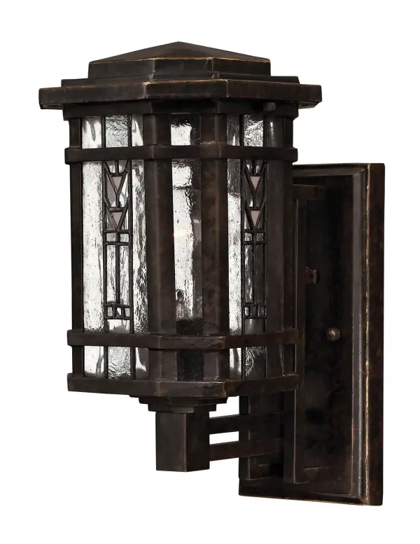 The Tahoe LED Wall Mount combines timeless Arts & Crafts styling with contemporary LED technology. Cast aluminum construction ensures durability, while seedy water glass with copper foil accents creates warm, inviting illumination.