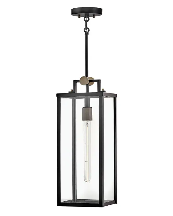 Catalina LED Hanging Lantern in Black