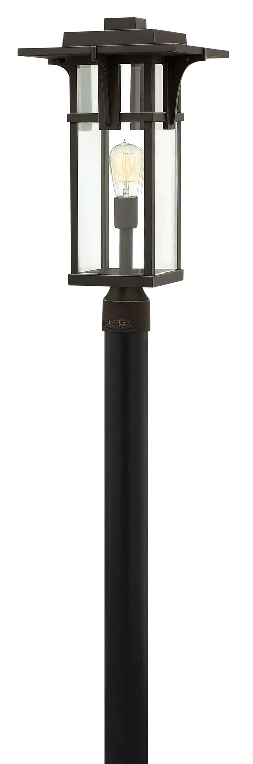 Manhattan LED Post Top or Pier Mount Lantern in Oil Rubbed Bronze