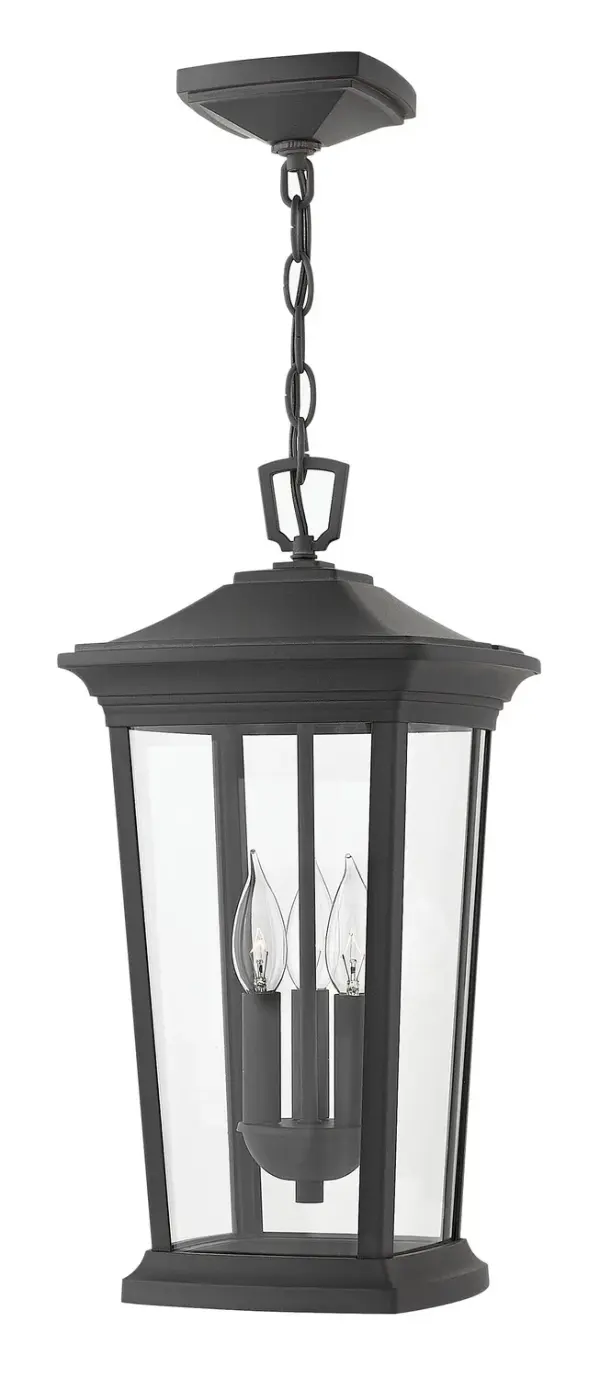 Bromley LED Hanging Lantern in Museum Black