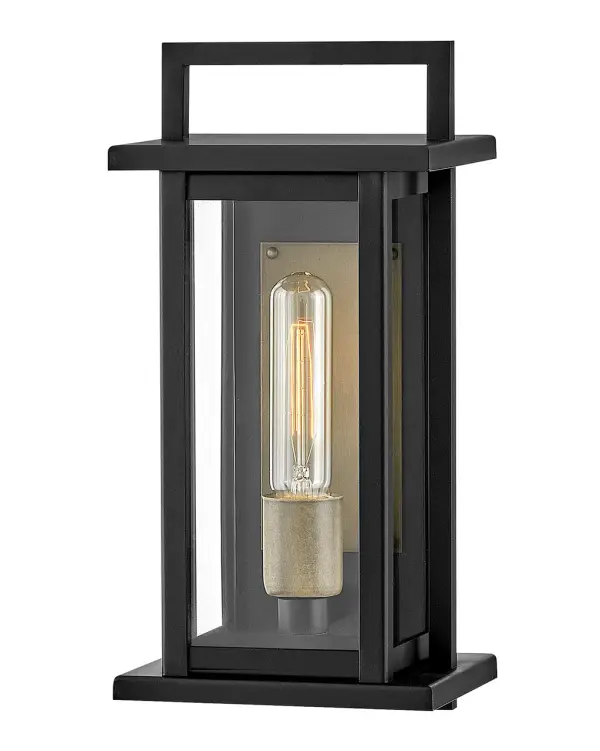 The Langston LED Wall Mount combines sleek modern design with industrial flair. Its oversized clear glass panes and contrasting Burnished Bronze reflector create dramatic visual impact while delivering excellent illumination.