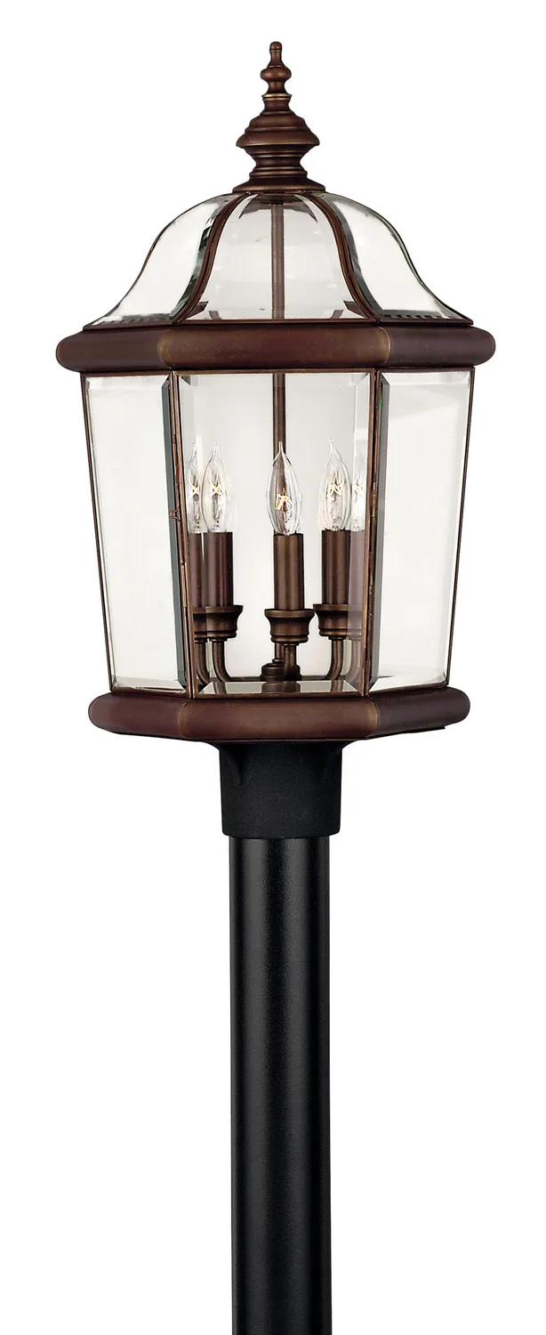 Augusta LED Post Top or Pier Mount Lantern in Copper Bronze