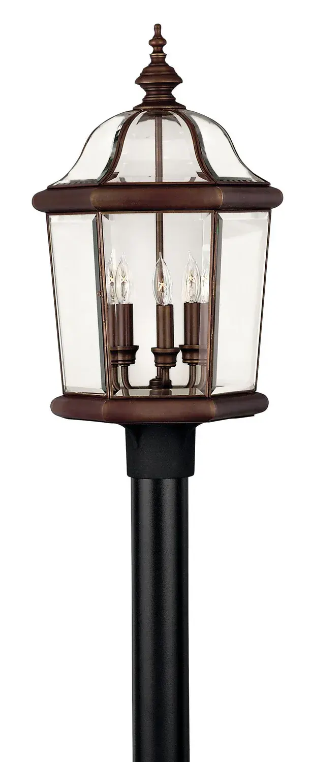Augusta LED Post Top or Pier Mount Lantern in Copper Bronze