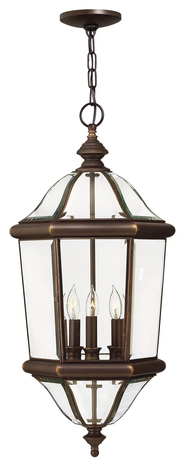 Augusta LED Hanging Lantern in Copper Bronze