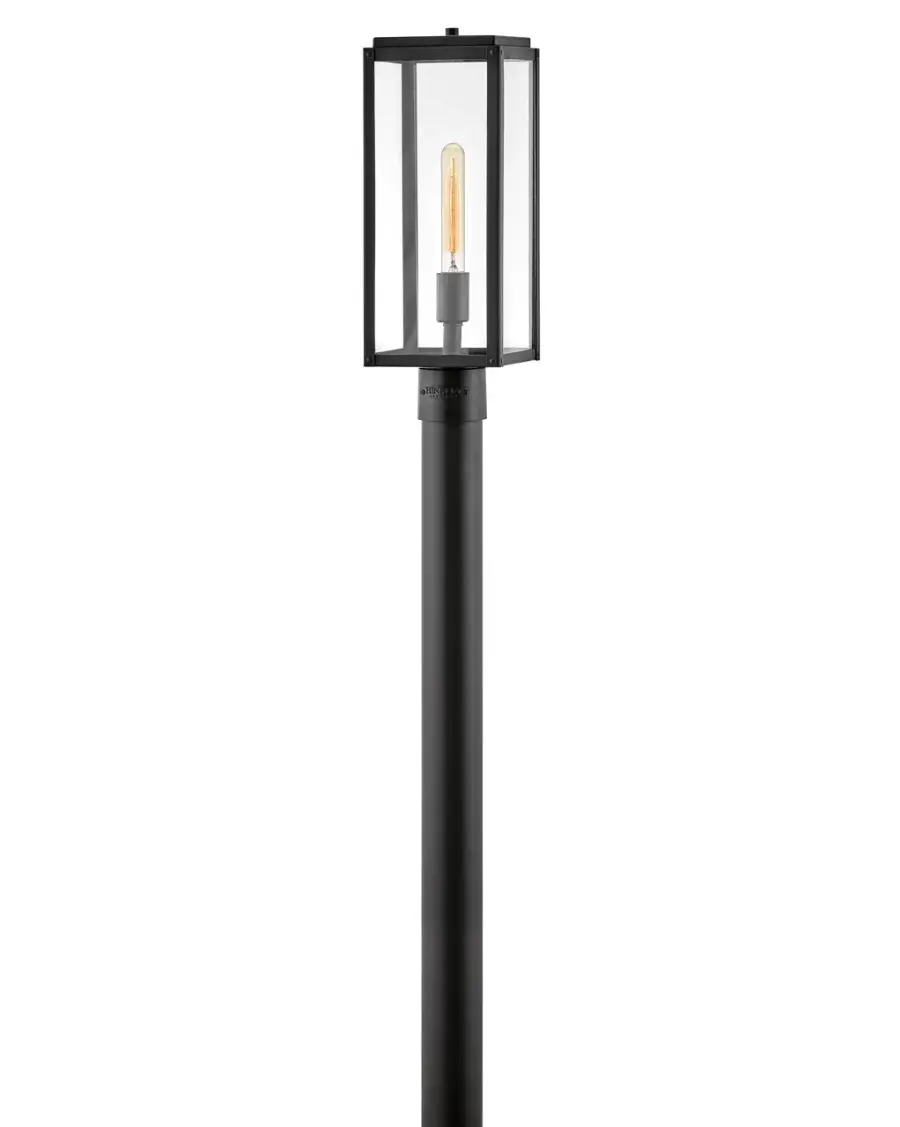 Max LED Post Top or Pier Mount Lantern in Black