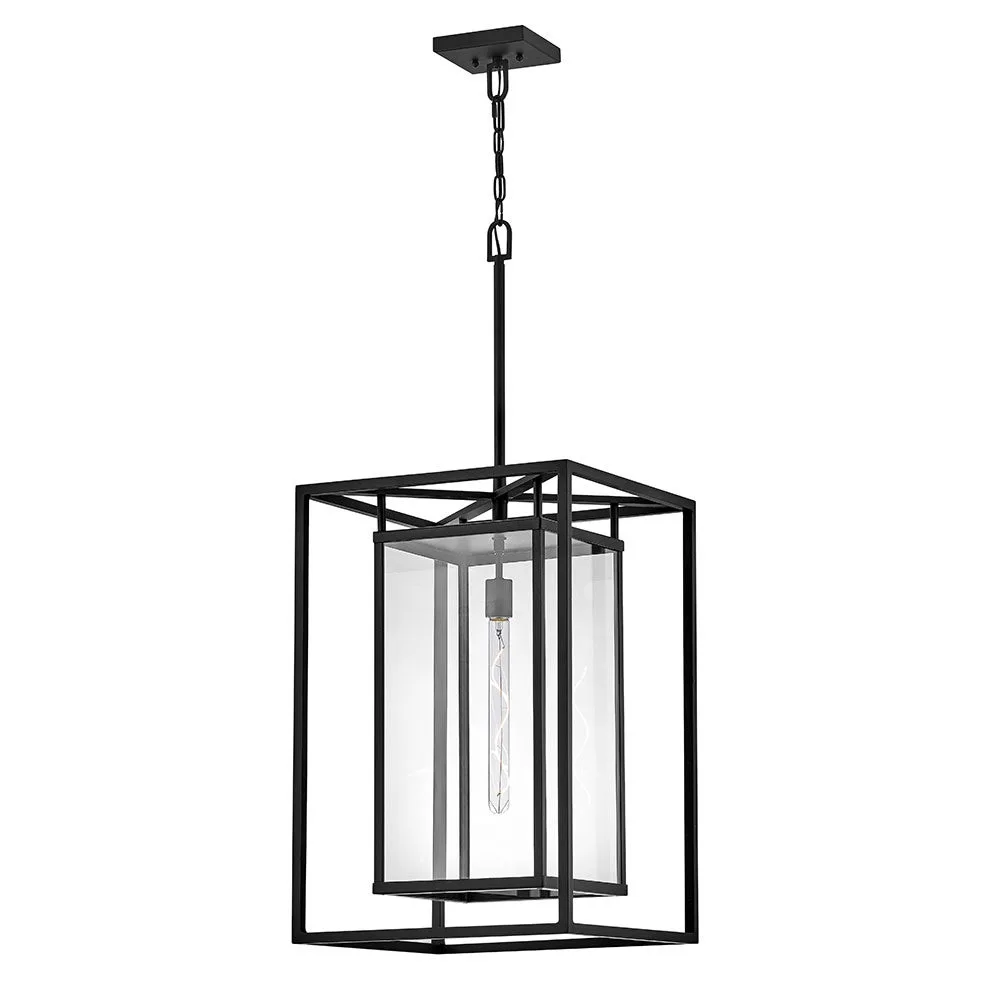 Max LED Hanging Lantern in Black