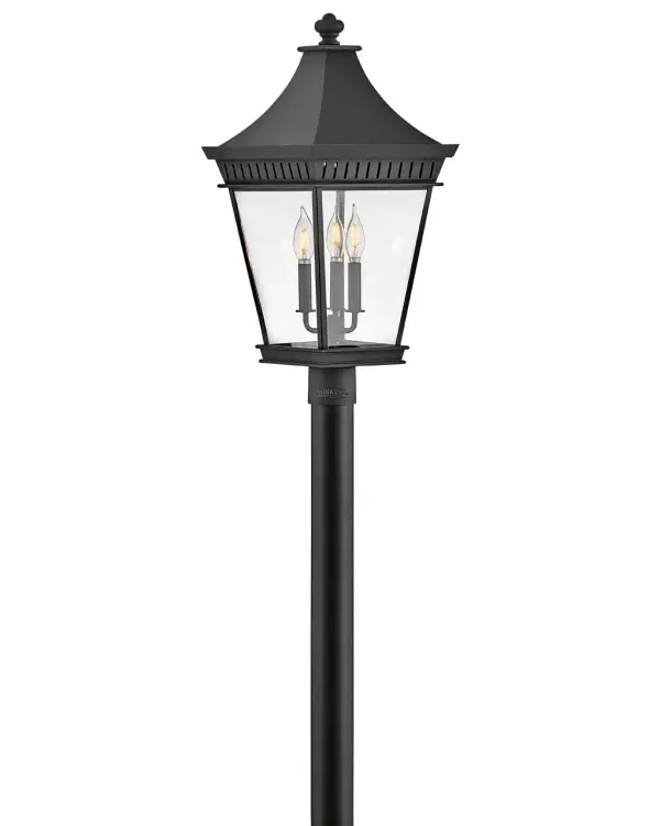 Chapel Hill LED Post Top or Pier Mount Lantern in Museum Black