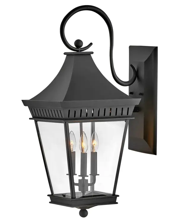 Chapel Hill brings early American charm to your exterior with its steep roof, angular lines, and clear glass panels. The Museum Black finish and substantial 30-inch height create impressive curb appeal while LED technology provides energy-efficient illumination.