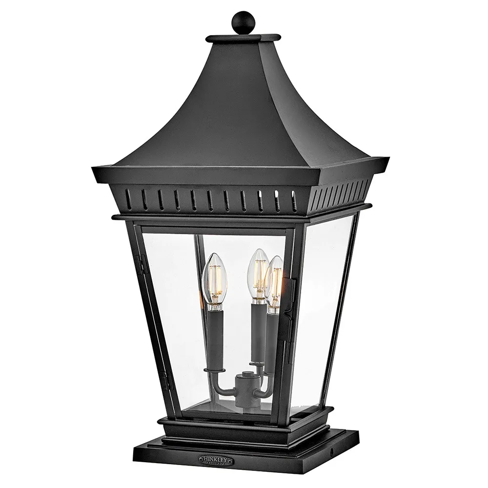 Chapel Hill LED Pier Mount in Museum Black