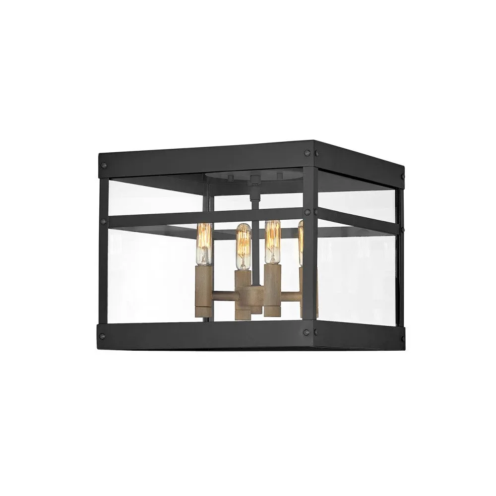 Porter LED Flush Mount in Black