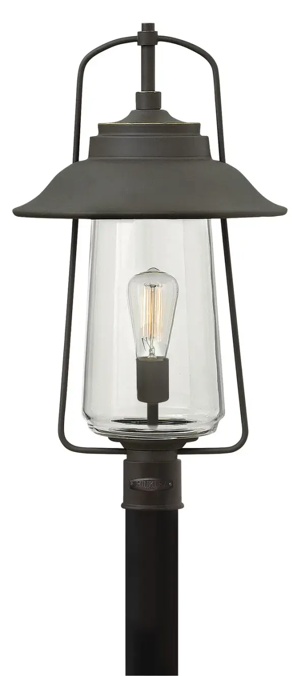 The Belden Place LED Post Lantern combines vintage gas lantern charm with modern LED efficiency. Its solid aluminum construction and wet-rated design ensure durability in any weather, while clean lines add contemporary appeal.