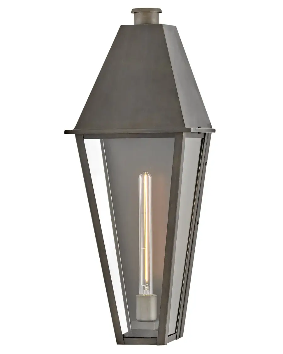 Endsley LED Outdoor Wall Sconce in Blackened Brass