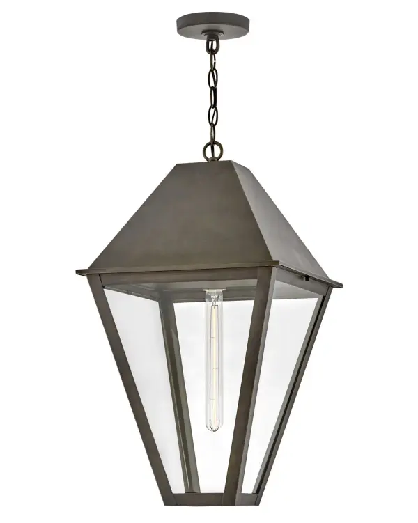 Endsley LED Hanging Lantern in Blackened Brass