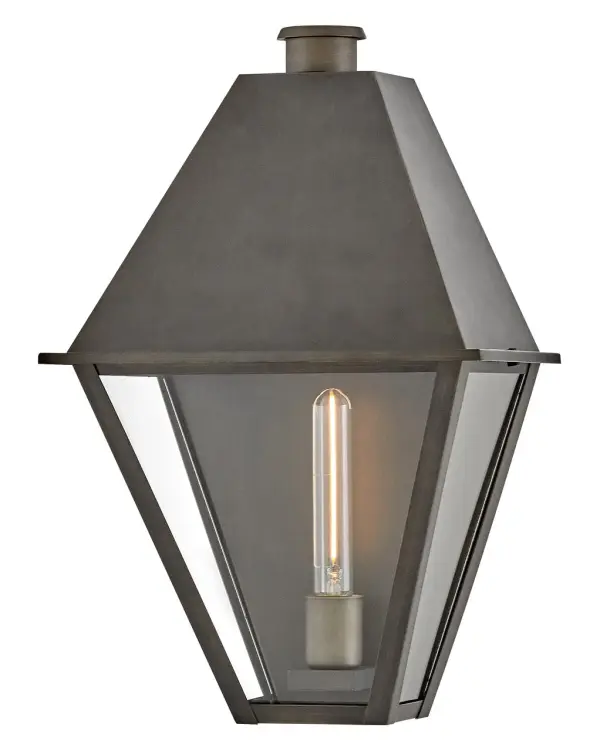 Endsley LED Outdoor Wall Sconce in Blackened Brass