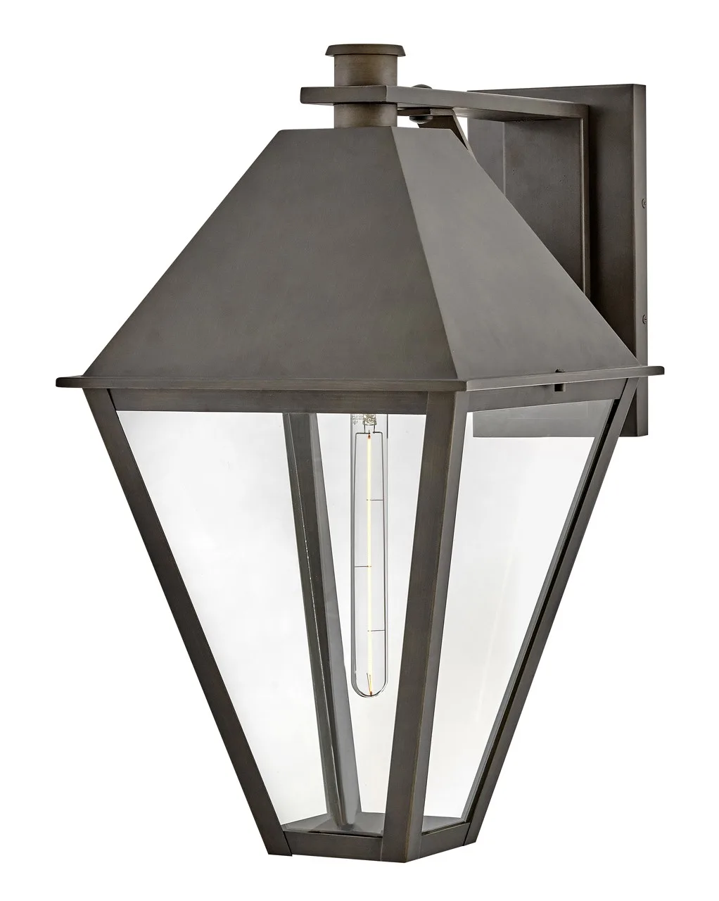 Endsley LED Outdoor Wall Sconce in Blackened Brass