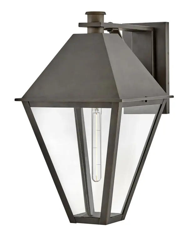 Endsley LED Outdoor Wall Sconce in Blackened Brass