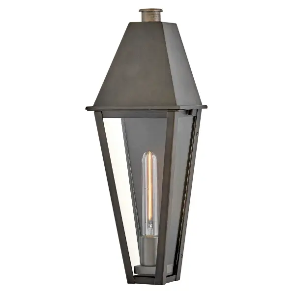 Endsley LED Wall Mount Lantern in Blackened Brass