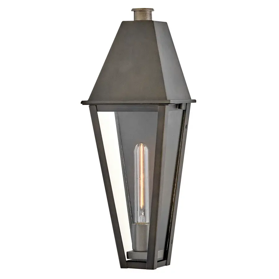 Endsley LED Wall Mount Lantern in Blackened Brass