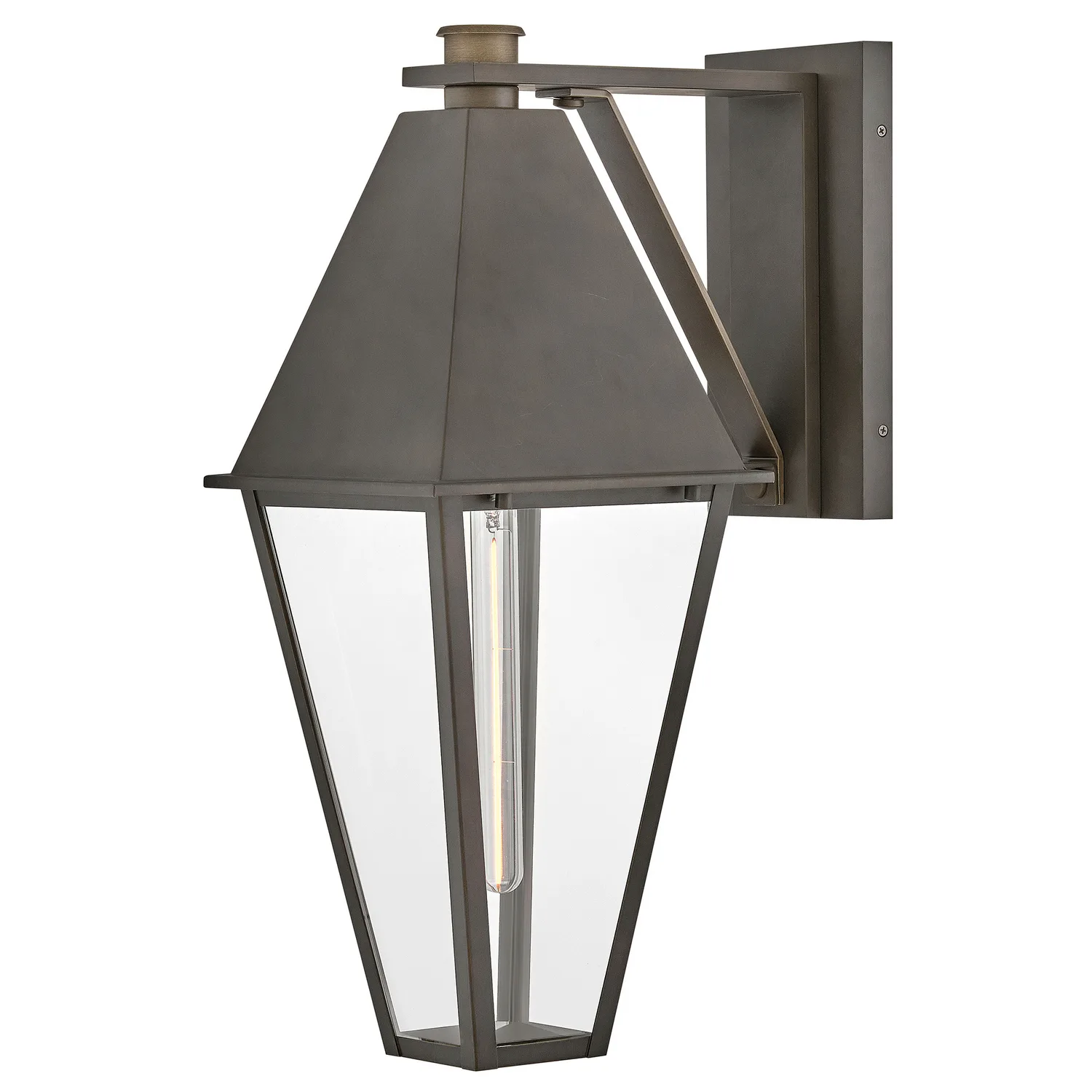 Endsley LED Wall Mount Lantern in Blackened Brass