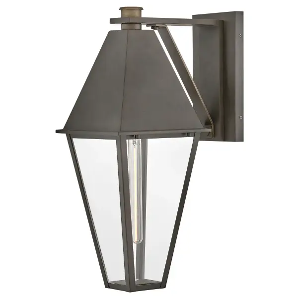 Endsley LED Wall Mount Lantern in Blackened Brass