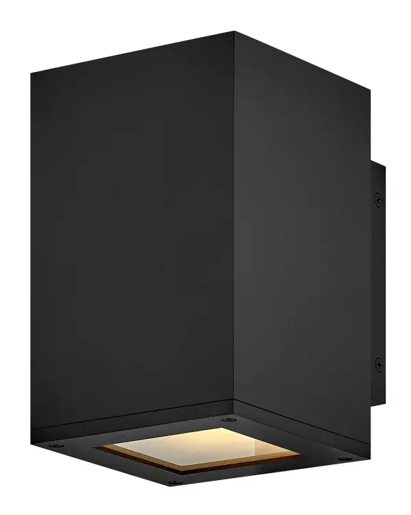 The Tetra LED wall sconce combines geometric modern design with coastal durability. Its composite construction resists corrosion while high-performance LEDs deliver a crisp angular wall wash, making it ideal for contemporary outdoor spaces.