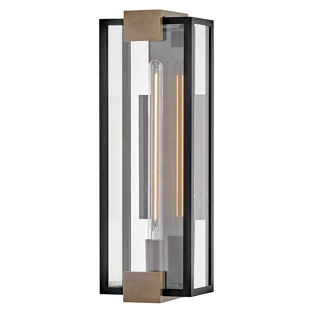 Bergen LED Outdoor Wall Lantern in Black