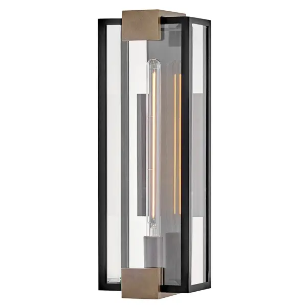 Bergen combines classic lantern styling with modern LED efficiency. The beveled clear glass and black aluminum frame with bronze accents create an elegant exterior lighting solution that works across architectural styles.