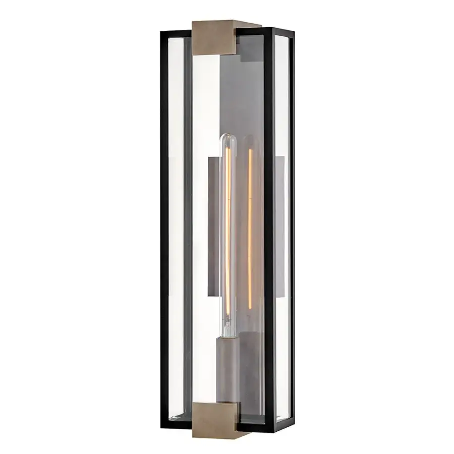 Bergen LED Outdoor Wall Lantern in Black