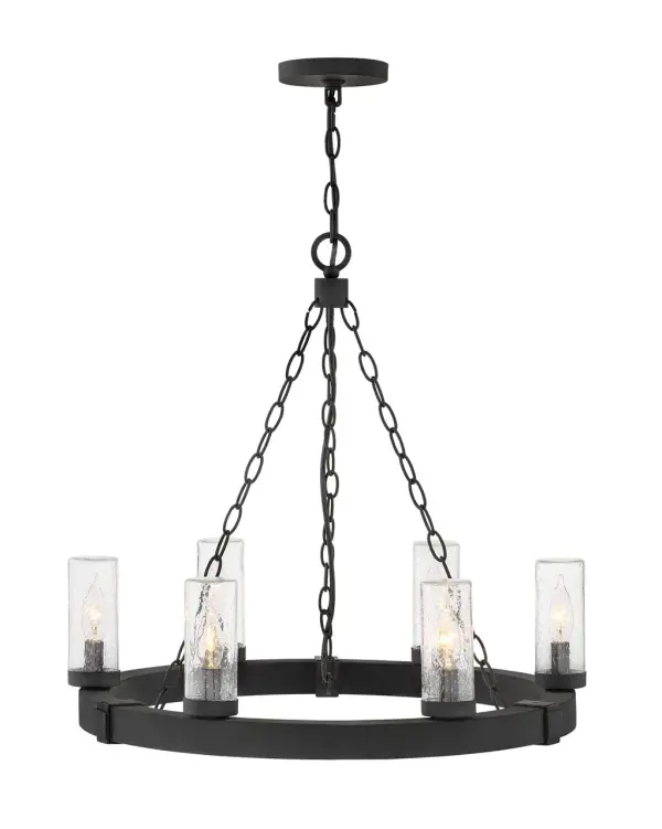 The fresh, rustic design of the Sawyer collection will inject any outdoor living experience with the warm, cozy ambiance of an indoor setting. Constructed with Hinkley's own anti-corrosion coating, Sawyer ensures maximum resiliency and performance in the elements. - alternate view