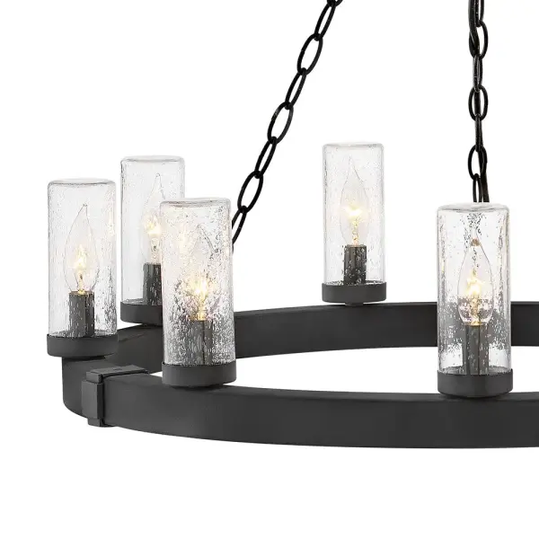 The fresh, rustic design of the Sawyer collection will inject any outdoor living experience with the warm, cozy ambiance of an indoor setting. Constructed with Hinkley's own anti-corrosion coating, Sawyer ensures maximum resiliency and performance in the elements. - alternate view