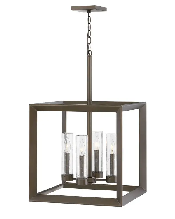 Rhodes exudes warmth and a handsome appeal with a clean transitional design and generous proportions. Perfectly suited for either exterior or interior spaces, the Warm Bronze finish and Clear Seedy glass perfectly complement the robust framework.