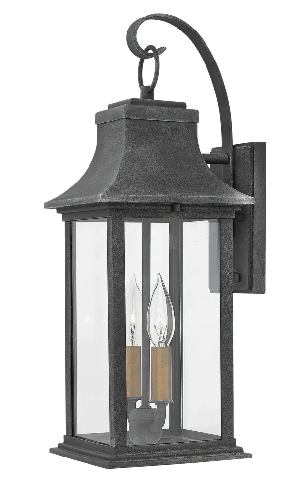Adair LED Wall Mount in Aged Zinc