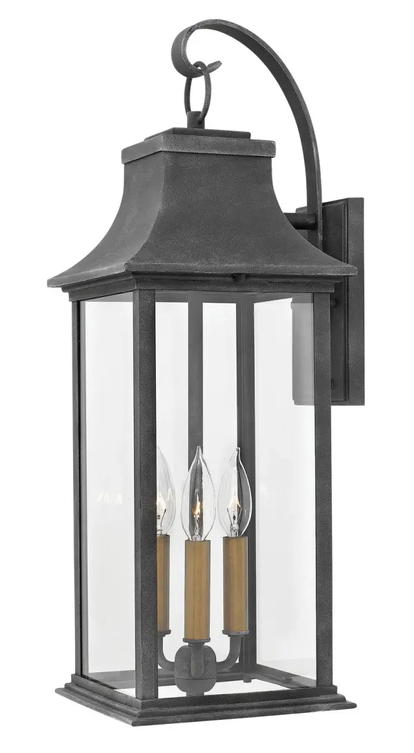Adair LED Wall Mount in Aged Zinc