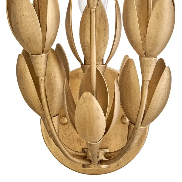Flora LED Wall Sconce in Burnished Gold - Image 7