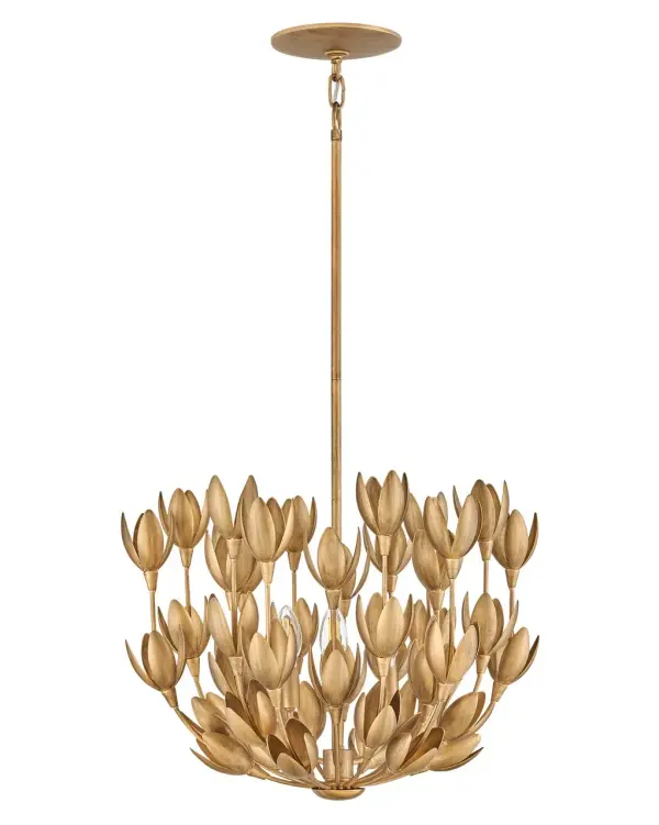 Flora LED Convertible Semi-Flush Mount in Burnished Gold - Image 4