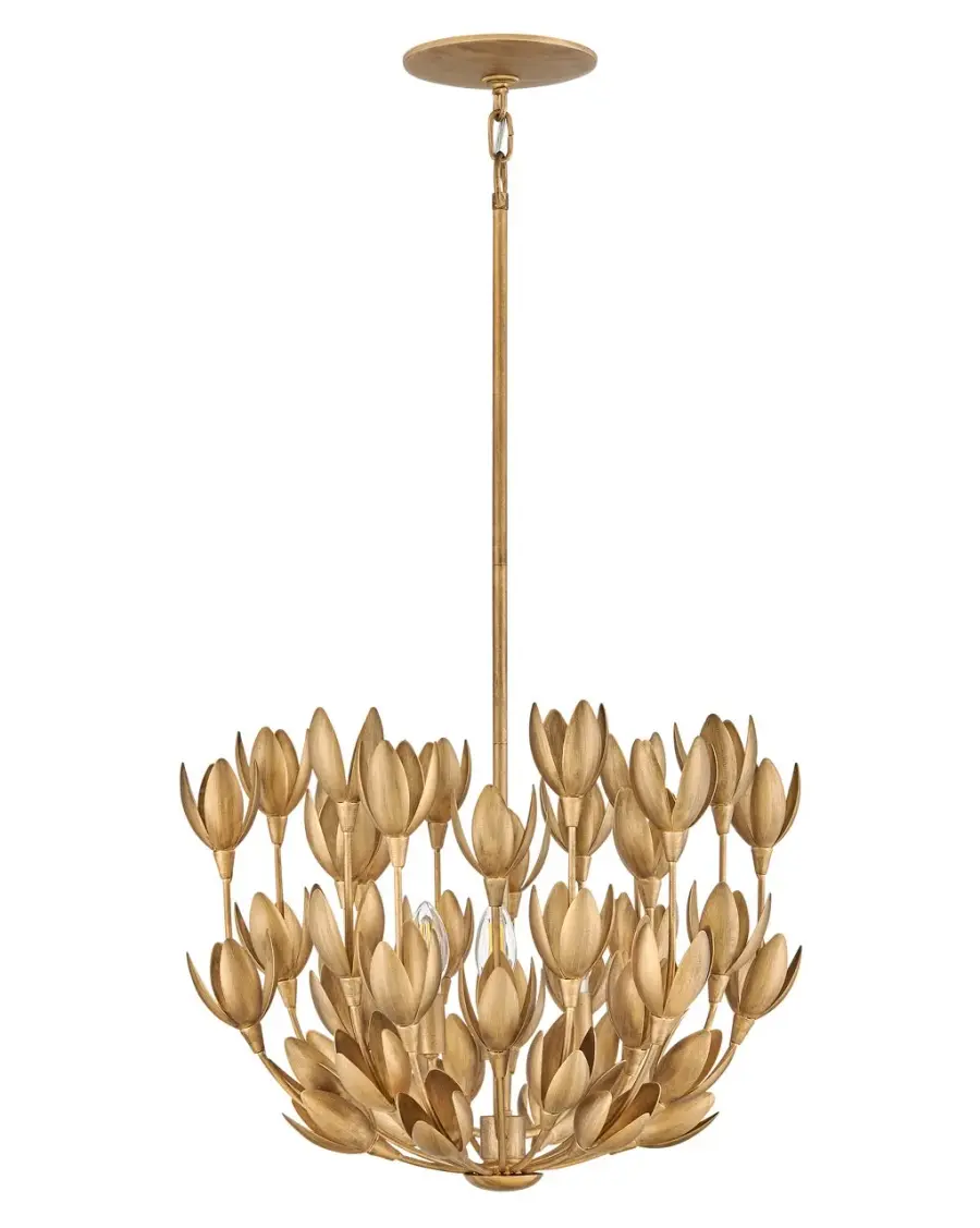 Flora LED Convertible Semi-Flush Mount in Burnished Gold - Image 4