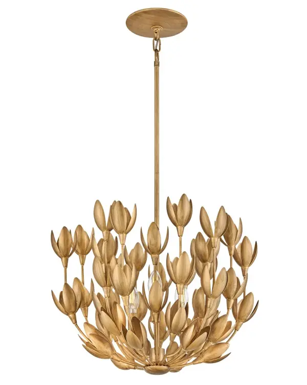 Flora LED Convertible Semi-Flush Mount in Burnished Gold - Image 5
