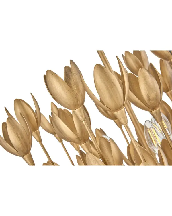 Flora LED Convertible Semi-Flush Mount in Burnished Gold - Image 6
