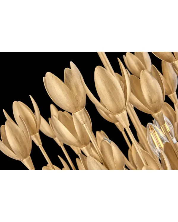 Flora LED Convertible Semi-Flush Mount in Burnished Gold - Image 7