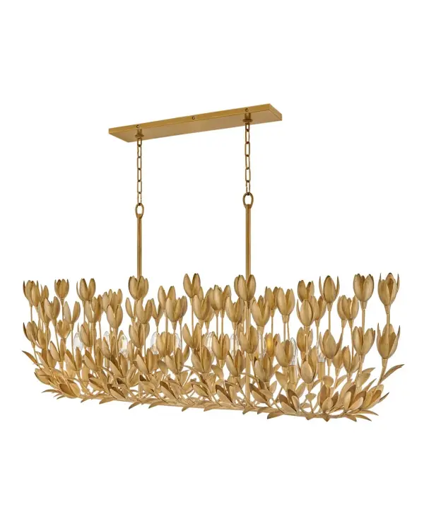 Flora is a work of art inspired by the delicate nature and beauty of florals. Blurring the line between lighting and sculpture, Flora’s handmade, hand-painted blooms mesmerizingly unfold while the bulbs beautifully nestle inside. - alternate view