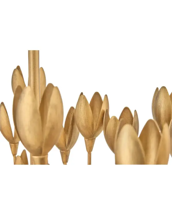 Flora LED Linear Chandelier in Burnished Gold - Image 8