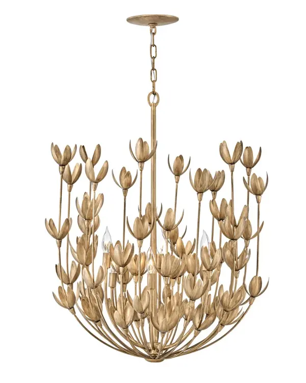 Flora is a work of art inspired by the delicate nature and beauty of florals. Blurring the line between lighting and sculpture, Flora’s handmade, hand-painted blooms mesmerizingly unfold while the bulbs beautifully nestle inside.