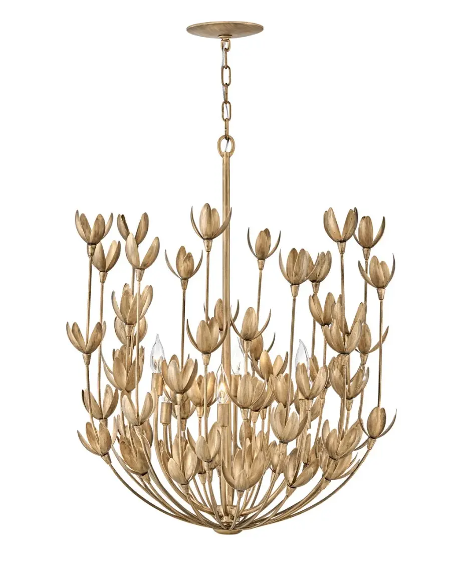 Flora LED Chandelier in Burnished Gold - Image 1