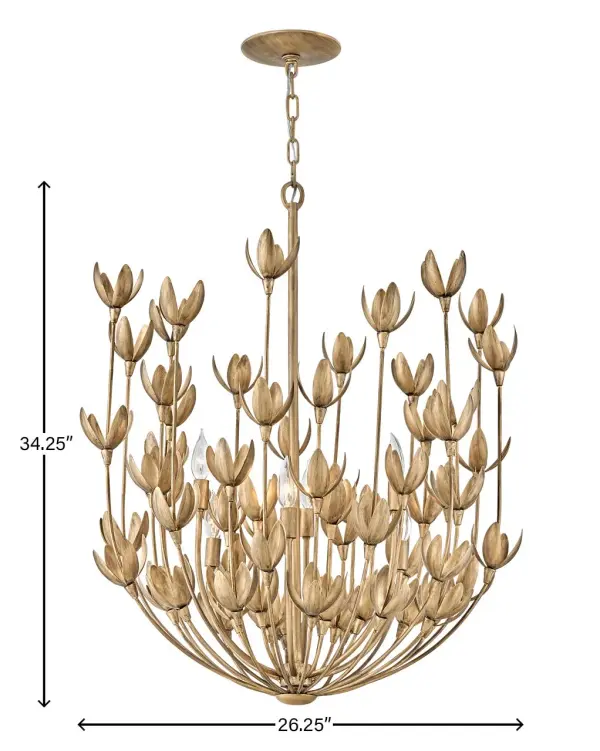 Flora is a work of art inspired by the delicate nature and beauty of florals. Blurring the line between lighting and sculpture, Flora’s handmade, hand-painted blooms mesmerizingly unfold while the bulbs beautifully nestle inside. - alternate view