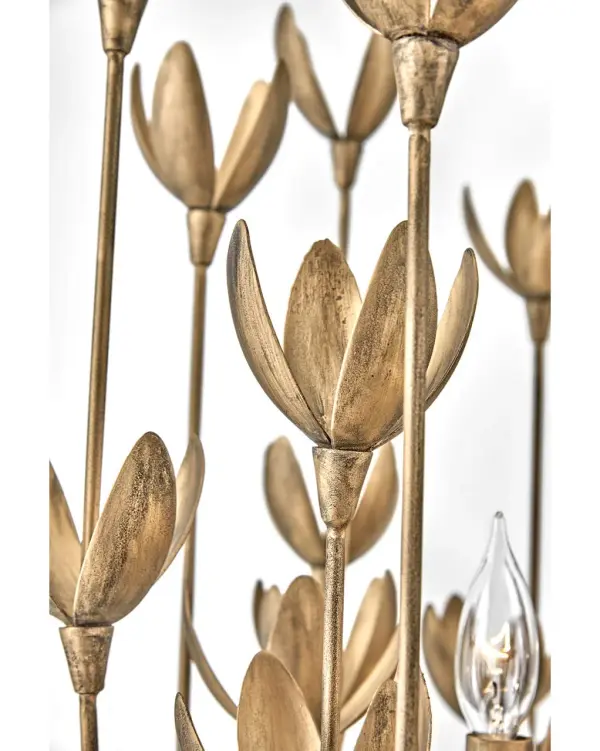 Flora LED Chandelier in Burnished Gold - Image 11