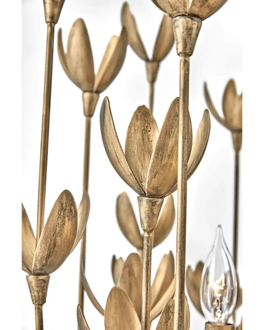 Flora LED Chandelier in Burnished Gold - Image 11