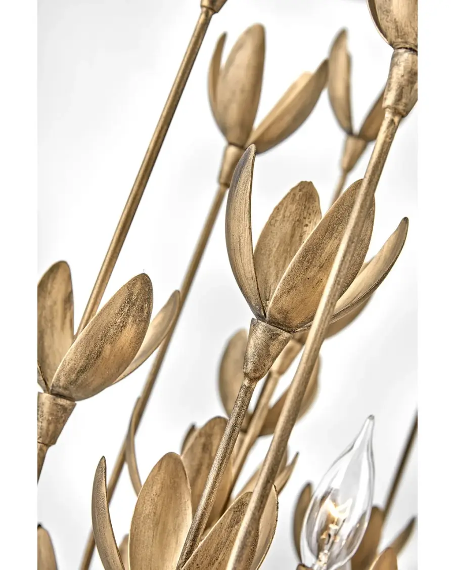 Flora LED Chandelier in Burnished Gold - Image 12