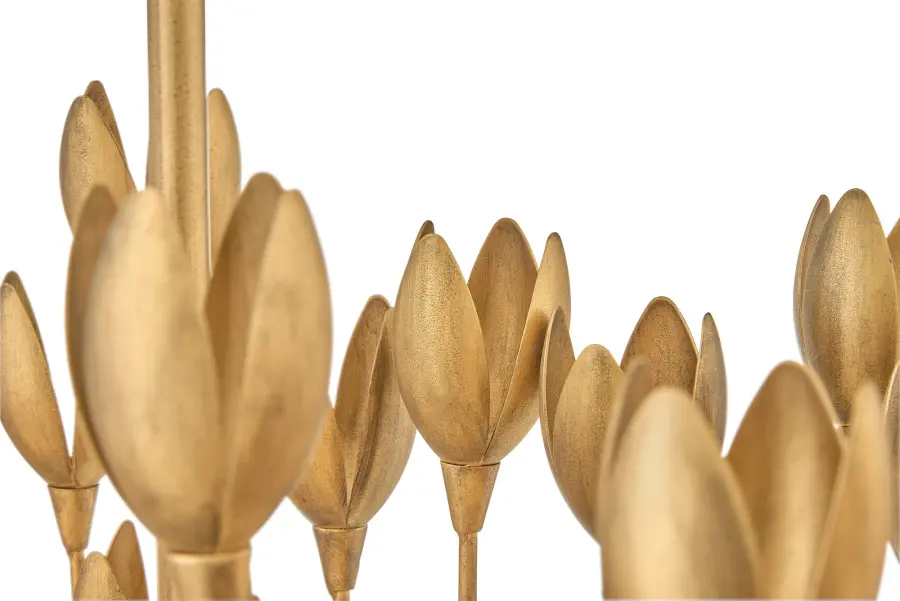 Flora LED Chandelier in Burnished Gold - Image 5