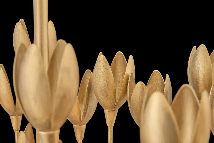 Flora LED Chandelier in Burnished Gold - Image 6